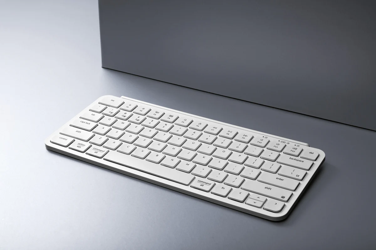 Slim low-profile keyboard on a clean desk